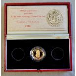 Great Britain 1989-Gold Proof Double Sovereign, 500 years of the Sovereign in Royal Mint Capsule and