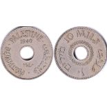 Palestine 1940-Ten Mils, GVF/NEF,KM4