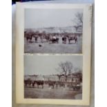 College Farm 1906 photographs featuring horses dogs buildings (12) stuck to card