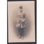 2nd Life Guards WWI era Band in state dress Trombone Player RP Postcard