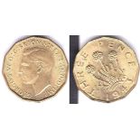 Great Britain 1943-Three Pence, uncirculated