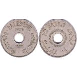 Palestine 1939-Ten Mils,GVF+,KM4