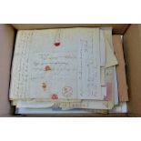 Early correspondence some pre stamp large quantity for sorting & identifying senders