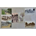 Military Bands - Seven postcards, several RP's - nice lot (7)