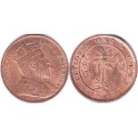 Ceylon 1910 Cent- uncirculated with full lustre.