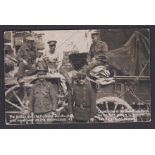 Military Pets - WWI postcard 'The Kitten and the fighting Devils who never war on the