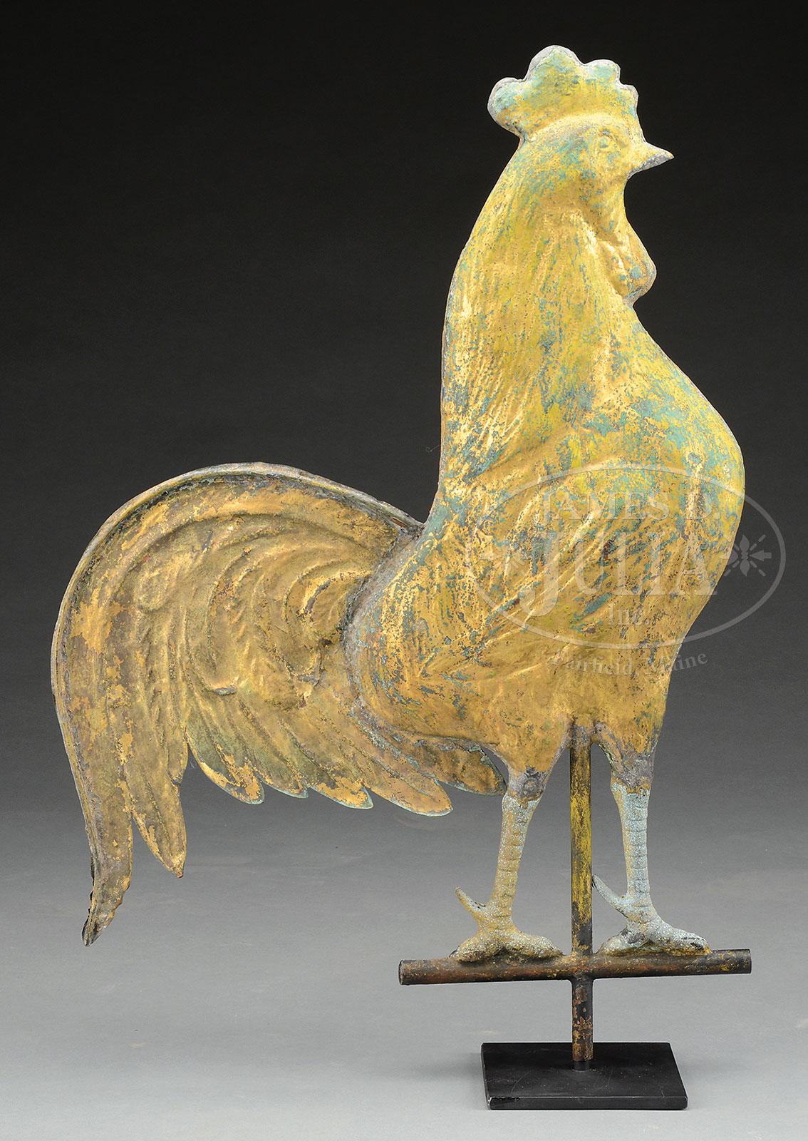 ROOSTER WEATHERVANE ATTRIBUTED TO CUSHING. - Image 2 of 2