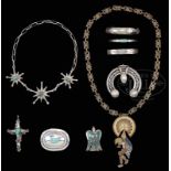 MIXED LOT OF MEXICAN AND NAVAJO JEWELRY.