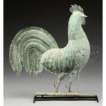 MOLDED COPPER ROOSTER WEATHERVANE.