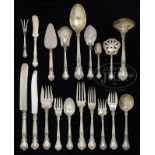 STERLING FLATWARE SET BY GORHAM IN THE CHANTILLY PATTERN AND 13 PIECES OF...