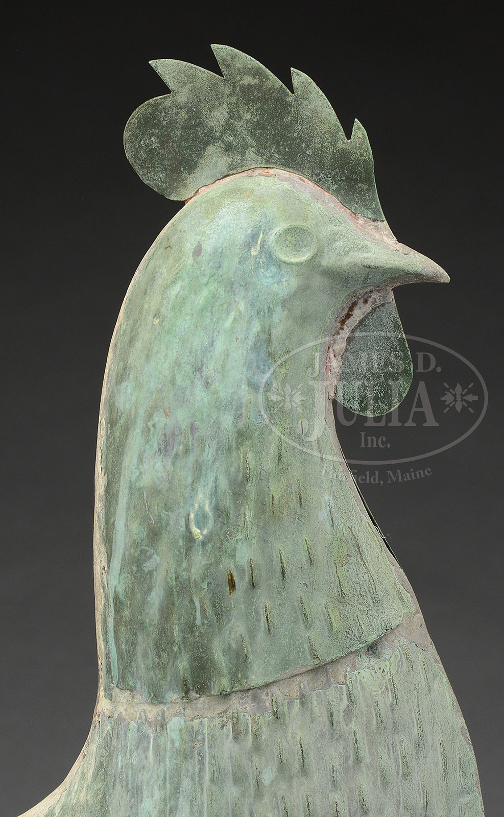 MOLDED COPPER ROOSTER WEATHERVANE. - Image 5 of 8