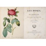 BOOK: LES ROSES, BY PIERRE-JOSEPH ROUDOUTE (1759-1840) AND CLAUDE ANTOINE THORY...