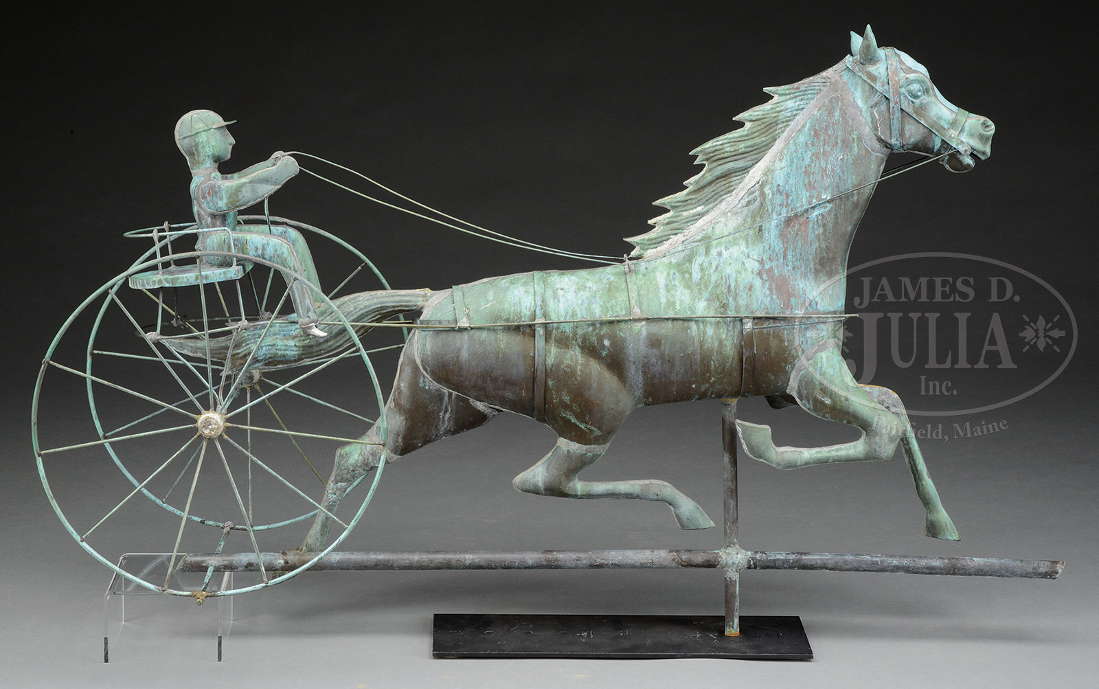 LARGE HORSE & SULKY WEATHERVANE. - Image 2 of 4