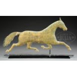 LARGE RUNNING HORSE WEATHERVANE ATTRIBUTED TO A.L. JEWELL.