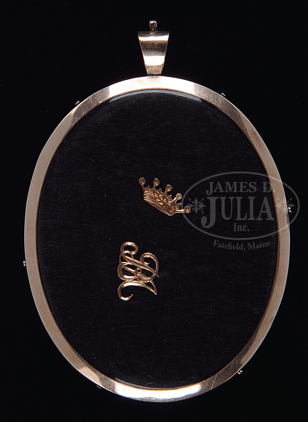 19TH CENTURY ROSE GOLD AND OPAL ARMORIAL PENDANT. - Image 2 of 4