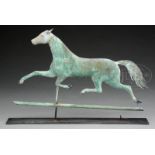 ETHAN ALLEN RUNNING HORSE WEATHERVANE ATTRIBUTED TO A.L. JEWELL.