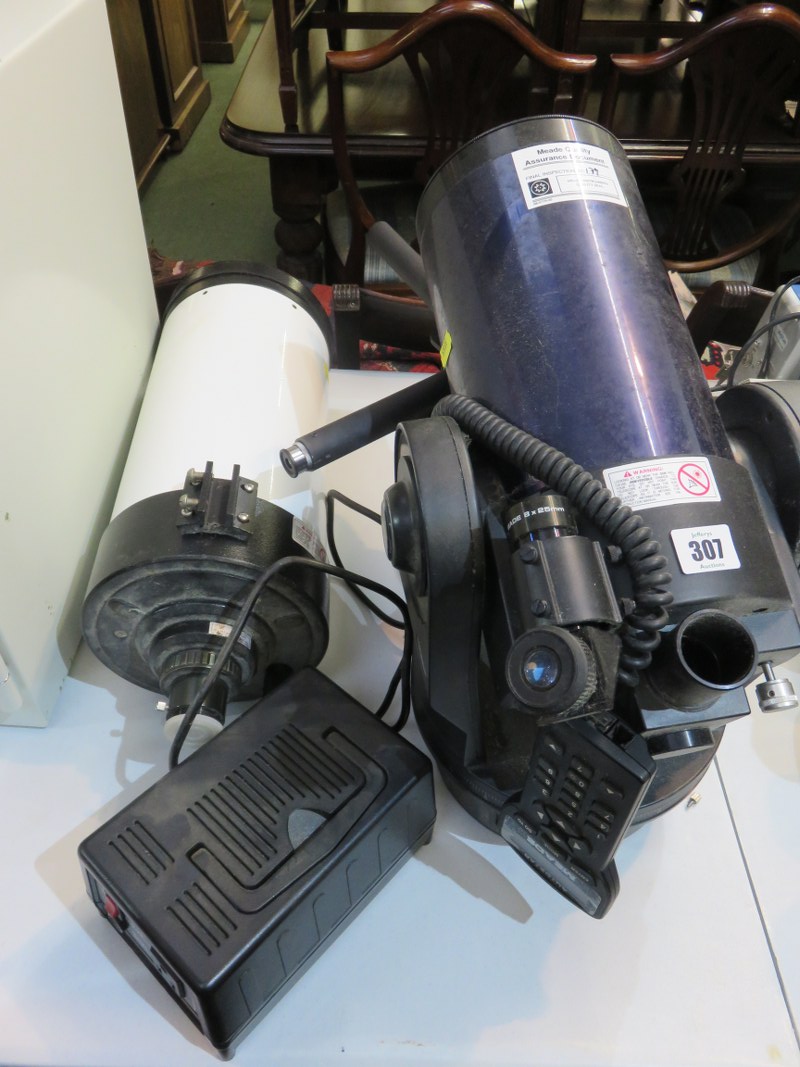 ASTRONOMICAL TELESCOPE, Meade telescope unit with control box,