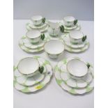 AYNSLEY, butterfly handled 20 piece tea service,