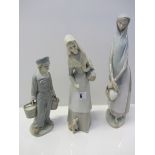 LLADRO, collection of 3 figures - Dutch farm boy,