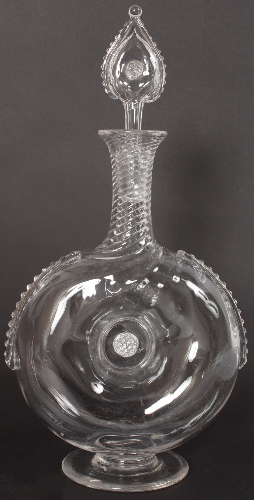 AN AMBER TALL DECANTER AND STOPPER and A LIQUEUR DECANTER AND STOPPER. - Image 6 of 7