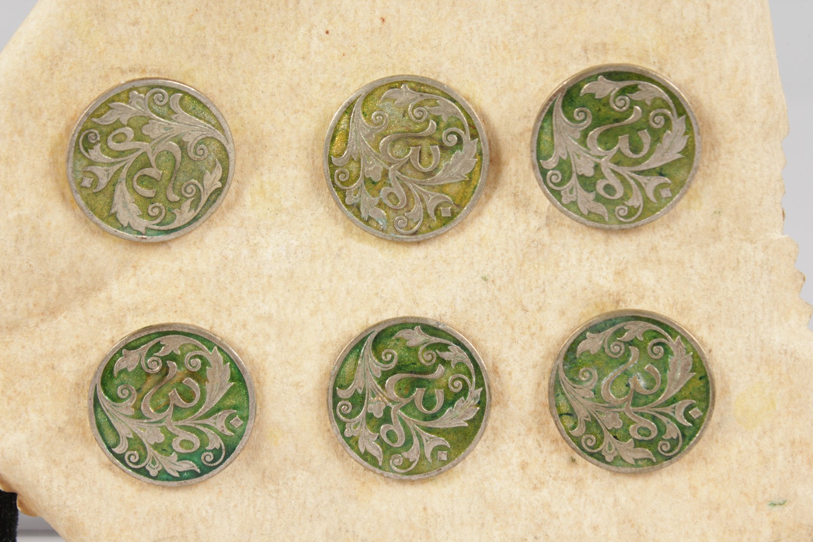 A BAG OF BUTTONS including ten circular enamel equestrian buttons. - Image 3 of 4