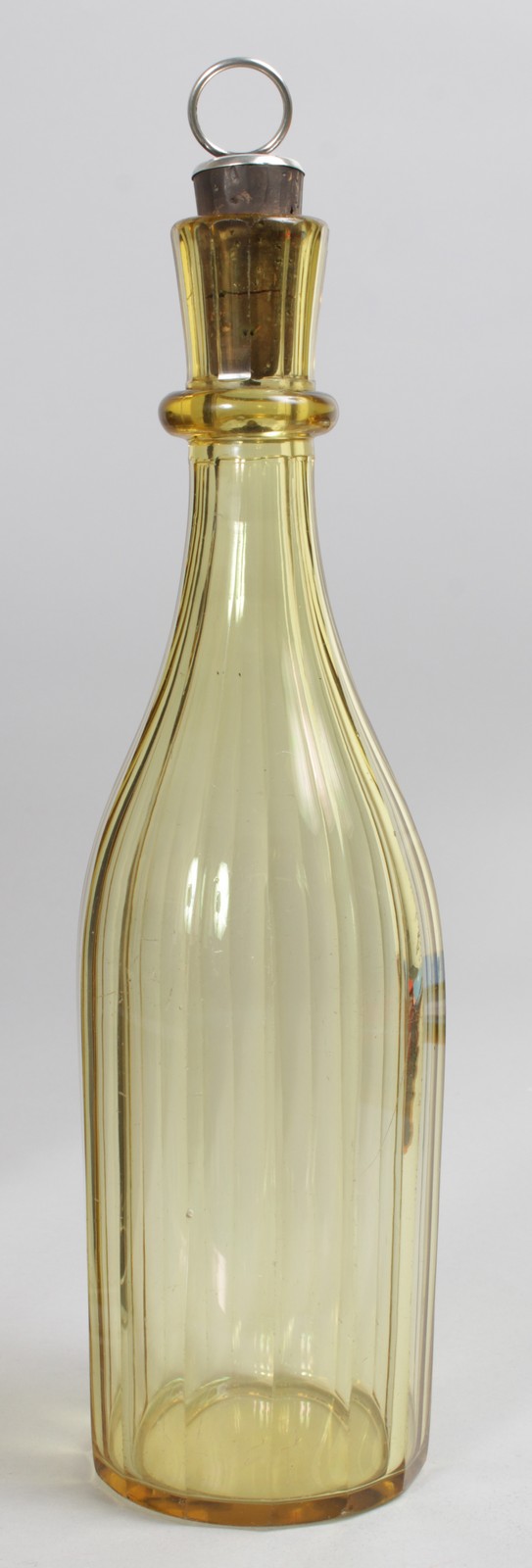 AN AMBER TALL DECANTER AND STOPPER and A LIQUEUR DECANTER AND STOPPER. - Image 7 of 7