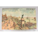 AN UNUSUAL LARGE EARLY 20TH CENTURY CHINESE JIGSAW DEPICTING THE SHANGHAI BUND, circa 1935, complete