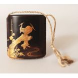 A GOOD QUALITY JAPANESE MEIJI PERIOD FOUR CASE LACQUER INRO, unsigned, well decorated in various