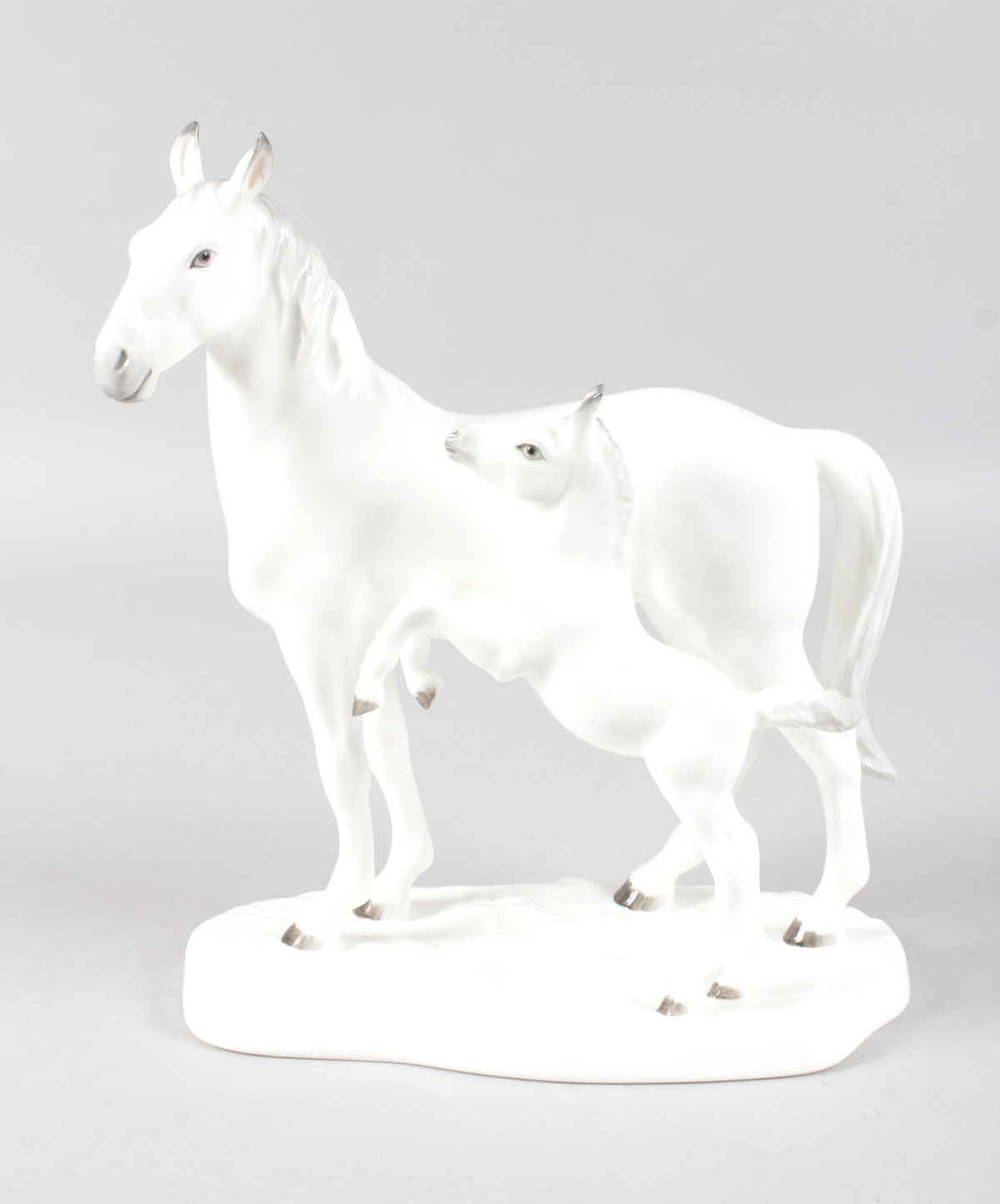 A NORITAKE STUDIO COLLECTION BONE CHINA "MARE AND FOAL". 8ins high.