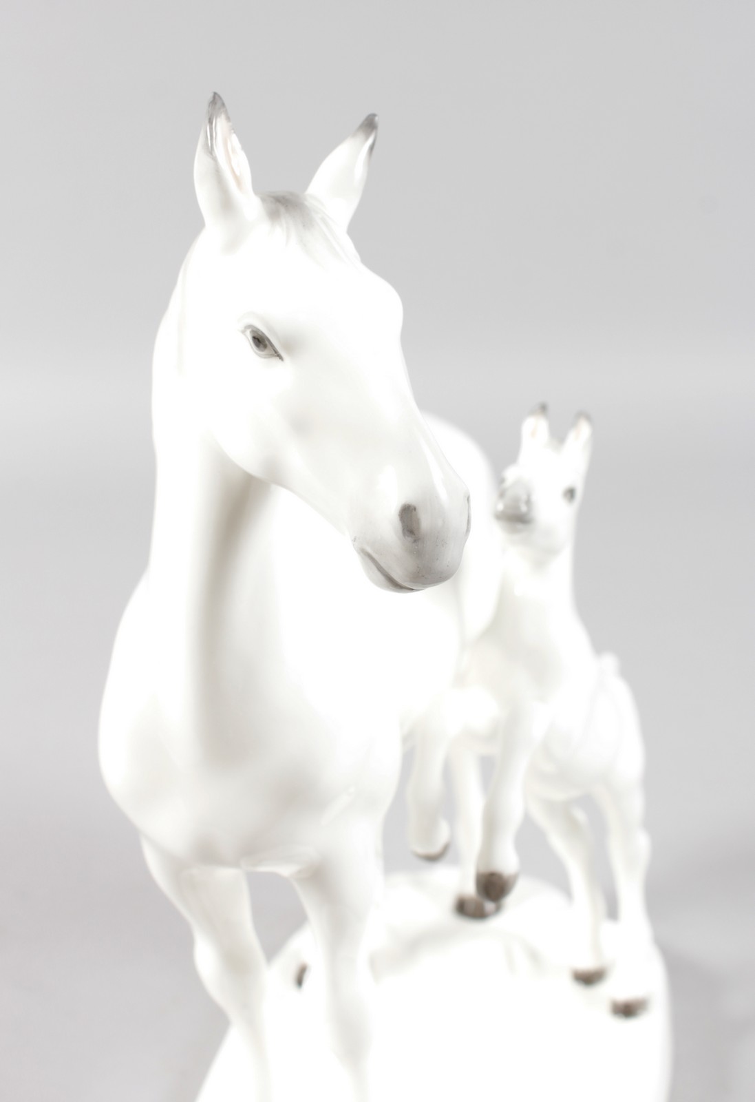 A NORITAKE STUDIO COLLECTION BONE CHINA "MARE AND FOAL". 8ins high. - Image 4 of 6