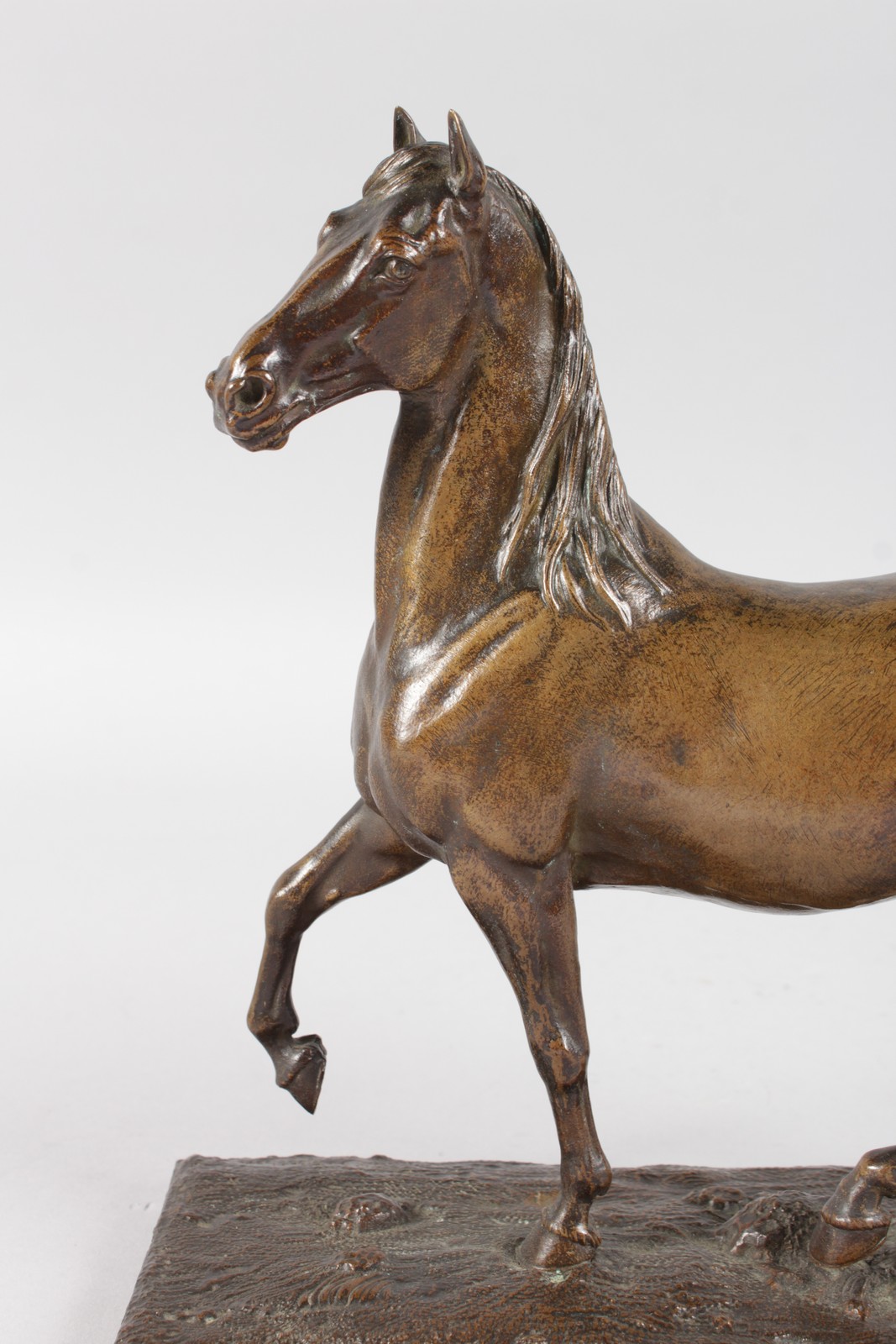 JEAN FRANCOIS THEODORE GETCHER (1796-1844) FRENCH A SUPERB BRONZE OF A MARE. Signed, on a - Image 2 of 4