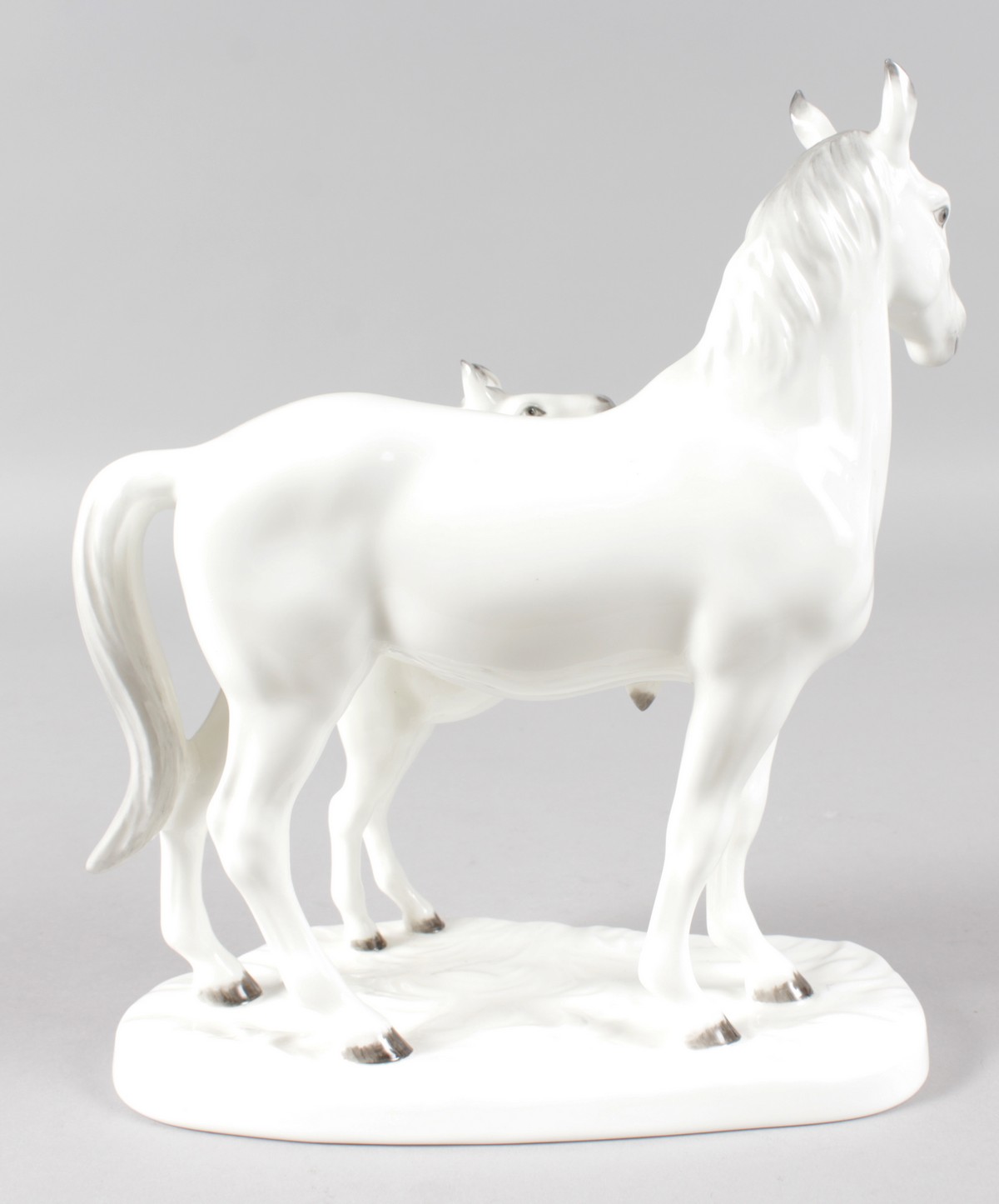 A NORITAKE STUDIO COLLECTION BONE CHINA "MARE AND FOAL". 8ins high. - Image 5 of 6