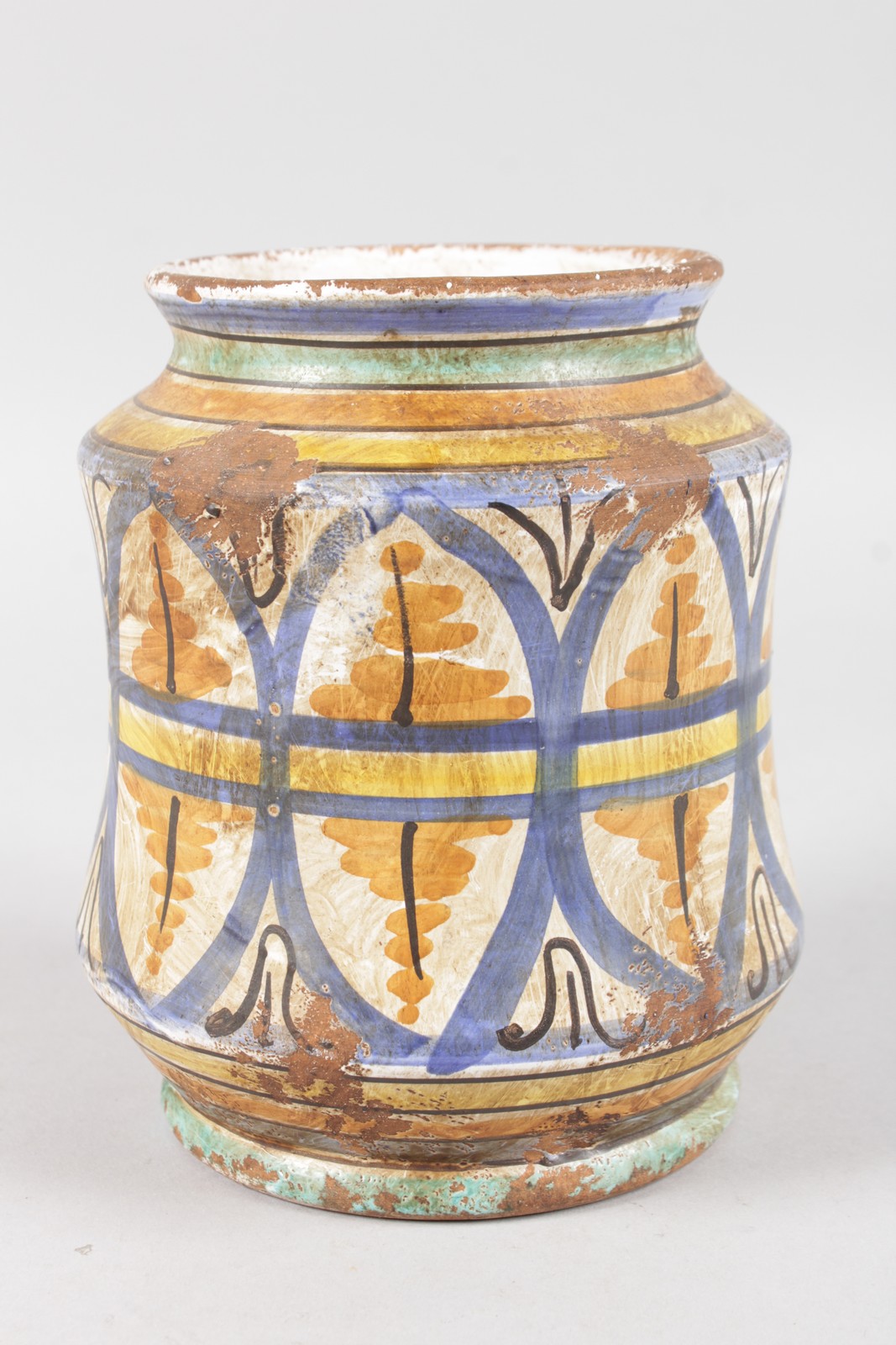 AN ITALIAN DRUG JAR. 6.5ins high. - Image 3 of 6