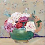 Circle of Francis Campbell Boileau Cadell (1883-1937) British. Still Life of Roses in a Green