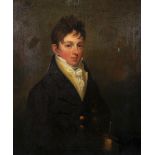 Early 19th Century English School. Portrait of a Man, Wearing a Brown Coat and a Yellow waistcoat,