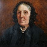 19th Century English School. Portrait of a Lady, Oil on Board, 18.5" x 18.5".