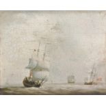 20th Century English School. A Shipping Scene, Print, 16" x 20".