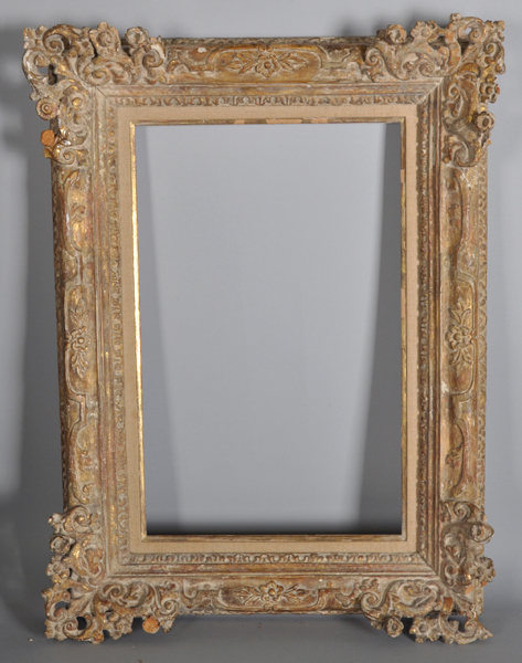 19th Century English School. A Swept Carved Giltwood Frame, 12.5" x 19.5". - Image 2 of 4