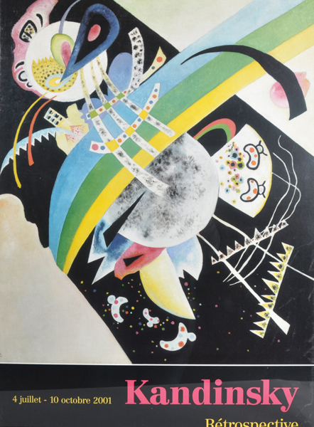 After Wassily Kandinski (1866-1944) Russian. "Retrospective", Poster, 30" x 22".