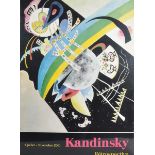 After Wassily Kandinski (1866-1944) Russian. "Retrospective", Poster, 30" x 22".