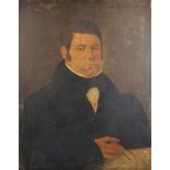 Early 19th Century English School. Portrait of a Cartographer, with a Map, Oil on Canvas,