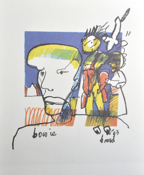 Herman Brood (act.1964-2001) Dutch. "Bowie", Print, overall 23" x 19.25", and another by the same