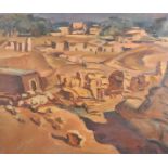 Early 20th Century French School. A North African Village Scene, Oil on Canvas, Indistinctly Signed,