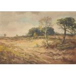 C... Van Der Matt (20th Century) Dutch. A Landscape, with Woods in the distance, Oil on Canvas,