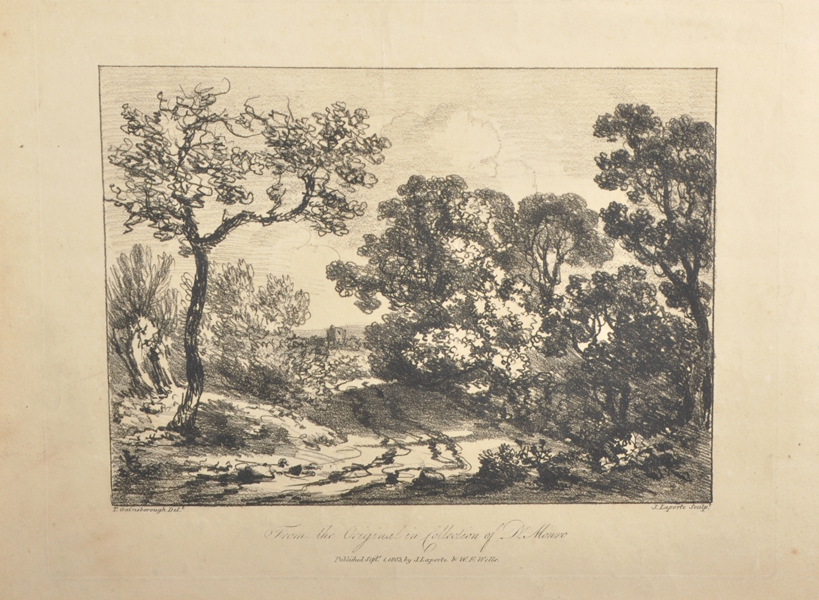 After Thomas Gainsborough (1727-1788) British. A River Landscape, Engraved by J Laporte, Unframed,