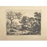 After Thomas Gainsborough (1727-1788) British. A River Landscape, Engraved by J Laporte, Unframed,
