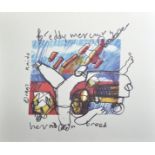 Herman Brood (act.1964-2001) Dutch. "Freddie Mercury", Print, 19" x 23", and another by the same
