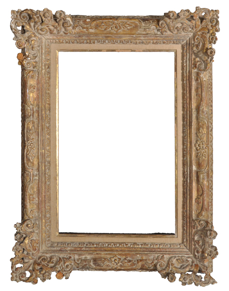 19th Century English School. A Swept Carved Giltwood Frame, 12.5" x 19.5".