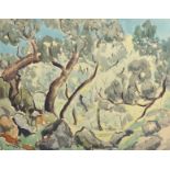 F... W... Wyllie (20th Century) British. "In The Olive Groves, Tangier", Watercolour, Signed, and