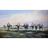 Terrence Brind (20th - 21st Century) British. 'Eagle Squadron Scramble', Lithograph, Signed and